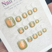 No.648 Guava Cat's Eye Toenails Patch 10pcs/Set
