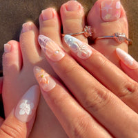 No.PSN164 Pink Cat's Eye Hand & Toe Pair Set-48pcs