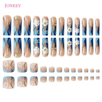 No.PSN130 White Flowers Hand & Toe Pair Set-48pcs