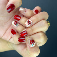 No.FP25 10pcs Cute Apple Cat's Eye Fingernails