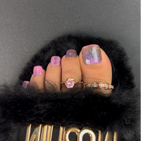 No.169 Cat Eye Removable Rainbow Toenails Patch 24pcs/Set