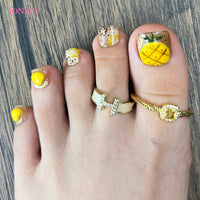 No.625 Pineapple Cat's Eye Toenails Patch 10pcs/Set