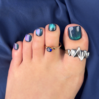 No.146 Flashing 9D Galaxy Cat Eye Colorful Toenails 24pcs/Set