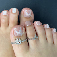 No.DT6 Butterfly Cat's Eye Toenails Patch 24pcs/Set