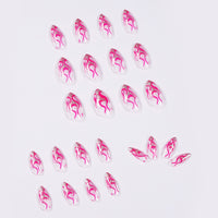No.F366 Rose Red Flame Fingernails Patch 24pcs/Set