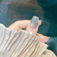 No.FP41 Blue Cat's Eye Hand Made Fingernails 10pcs