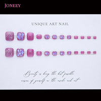 No.3 Purple Press On Toenails Short Acrylic Nail 24pcs/Set