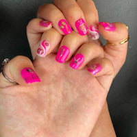No.DF2 Cute Rose Red Fingernails Patch 24pcs/Set