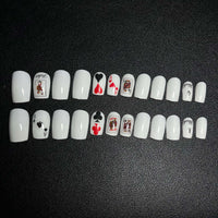No.F358 Poker Fingernails Patch 24pcs/Set