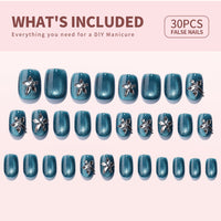 No.PSN55 Blue Cat's Eye Hand & Toe Pair Set-48pcs