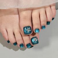 No.464 Blue Cat's Eye Toenails Patch 32pcs/Set