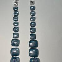 No.DT16 Blue Cat's Eyes Toenails Patch 24pcs/Set