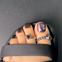 No.AW171 Halloween Purple Cat's Eye Toenails Patch 24pcs/Set