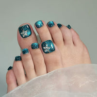 No.PSN55 Blue Cat's Eye Hand & Toe Pair Set-48pcs