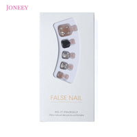 No.64 Star Black Press On Toenails 24pcs/Set