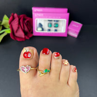 No.502 Cute Apple Cat's Eye Toenails Patch 10pcs/Set