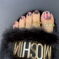 No.490 Colorful Cat's Eye Toenails Patch 10pcs/Set