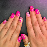No.DF2 Cute Rose Red Fingernails Patch 24pcs/Set