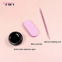 Press on Solid Nail Glue Gel