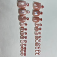 No.DT6 Butterfly Cat's Eye Toenails Patch 24pcs/Set