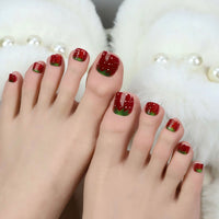 No.541 Strawberry Cat's Eye Toenails Patch 24pcs/Set