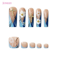 No.PSN130 White Flowers Hand & Toe Pair Set-48pcs