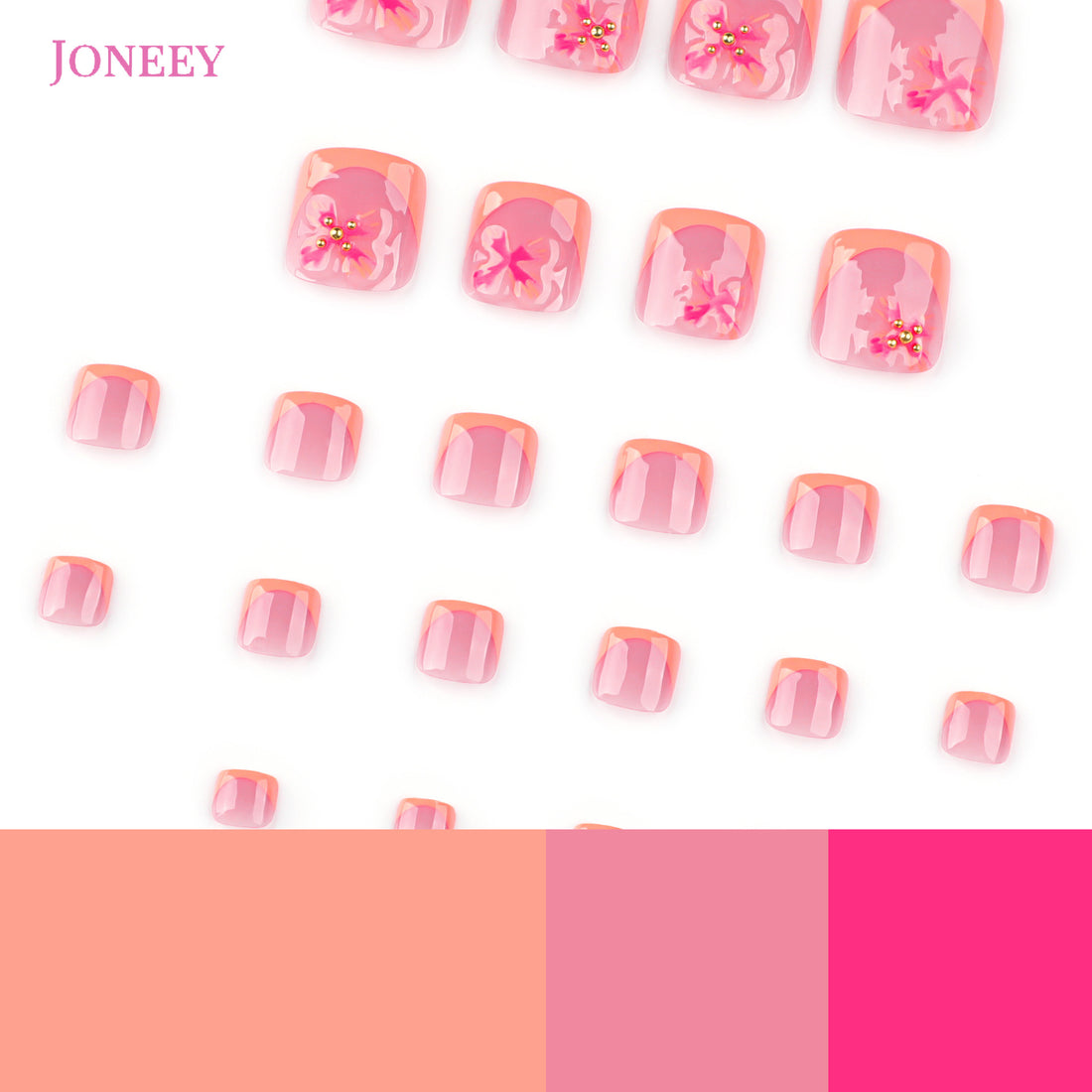 No.542 Flower Toenails Patch 24pcs/Set