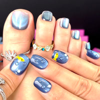 No.PSN118 Blue Fish Cat's Eye Hand & Toe Pair Set-20pcs