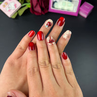 No.FP25 10pcs Cute Apple Cat's Eye Fingernails