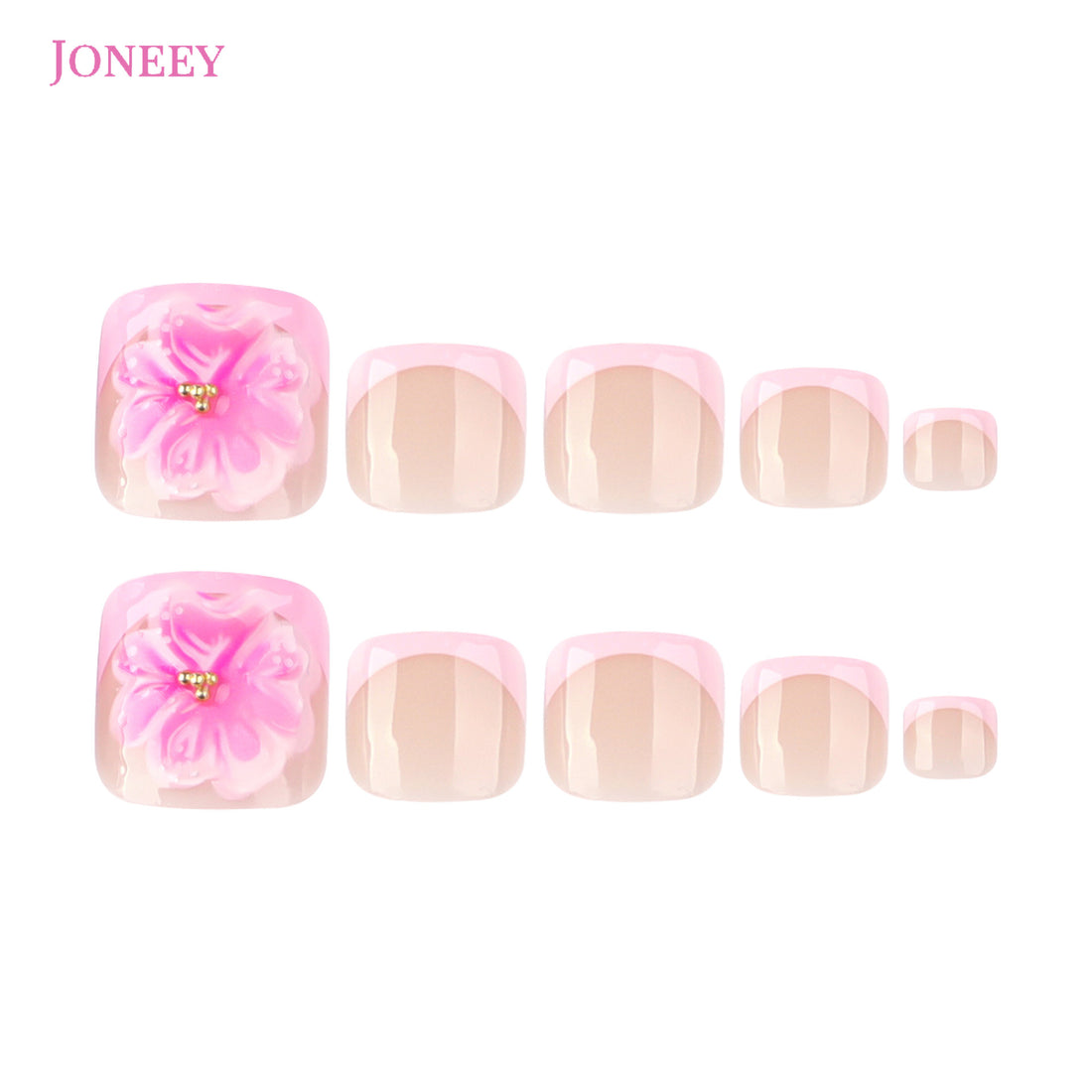 No.596 3D Flowers Toenails Patch 24pcs/Set