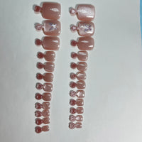 No.DT6 Butterfly Cat's Eye Toenails Patch 24pcs/Set