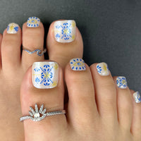 No.DT11 Blue Eyes Toenails Patch 24pcs/Set