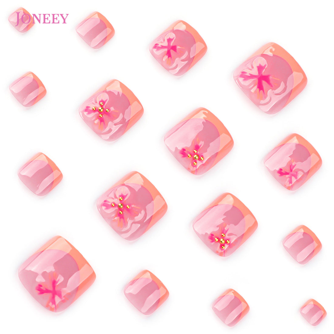 No.542 Flower Toenails Patch 24pcs/Set