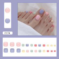 No.590 Rainbow Color Toenails Patch 24pcs/Set