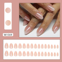 No.F251 Solid Color Fingernails Patch 24pcs/Set