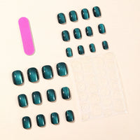 No.F254 Lake Green Fingernails Patch 24pcs/Set