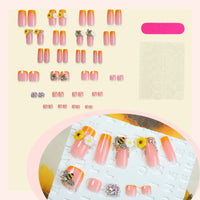 No.PSN78 Flower With Diamonds Hand & Toe Pair Set-48pcs