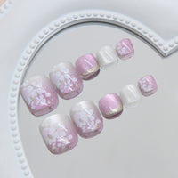 No.575 Light Purple Toenails Patch 24pcs/Set