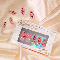 No.VN62 Love Gem Fingernails Patch 24pcs/Set