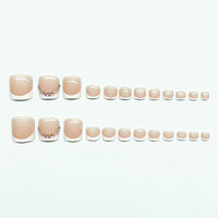 No.431 White French Tip Toenails Patch 24pcs/Set