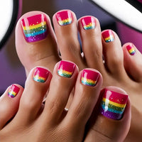 No.558 Color Stripes Toenails Patch 24pcs/Set