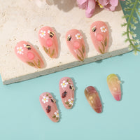 No.F474 Flower Bee Fingernails Patch 24pcs/Set