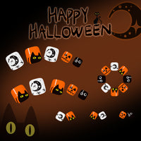 No.AW124 Halloween Cute Kitten Pumpkin Toenails Patch 24pcs/Set