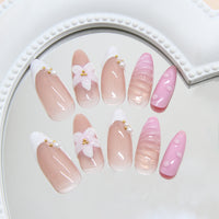 No.F420 Flower Fingernails Patch 24pcs/Set