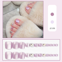 No.517 Pink Cat's Eye Toenails Patch 24pcs/Set