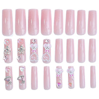 No.ET4 Flower Cute Rabbit Fingernails Patch 24pcs/Set
