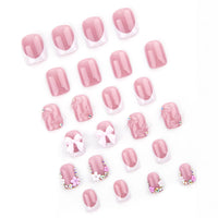 No.F504 Pink Fingernails Patch 24pcs/Set
