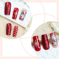 No.CM113 Christmas Santa Hat Fingernails Patch 24pcs/Set