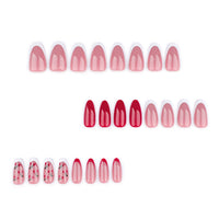 No.F283 Simple Cherry Fingernails Patch 24pcs/Set