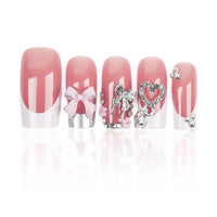 No.F503 Pink Fingernails Patch 24pcs/Set